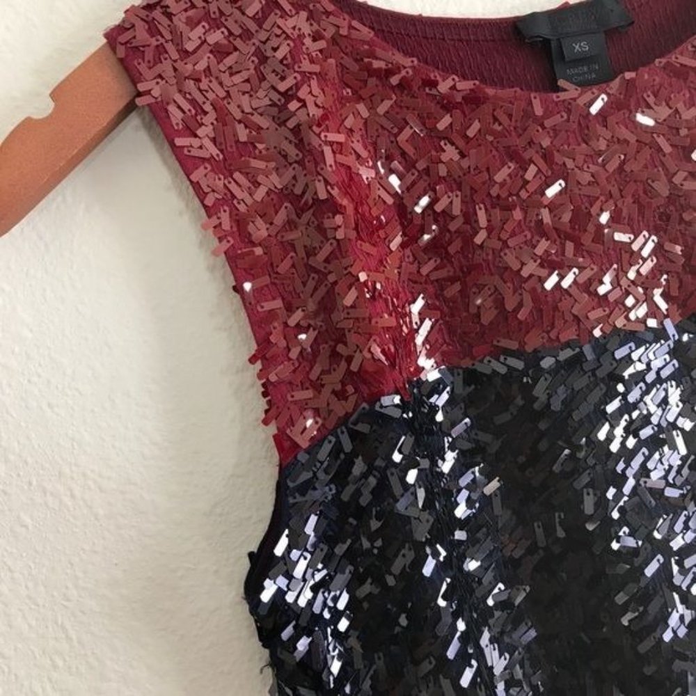 J. Crew Sequin Color Block Tank Size Xs - image 5